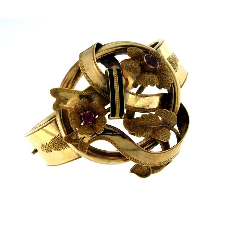 Antique gold bangle bracelet sale