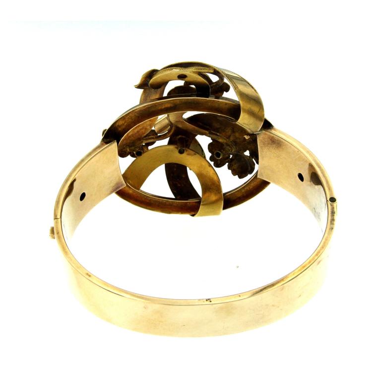 Antique gold bangle bracelet sale