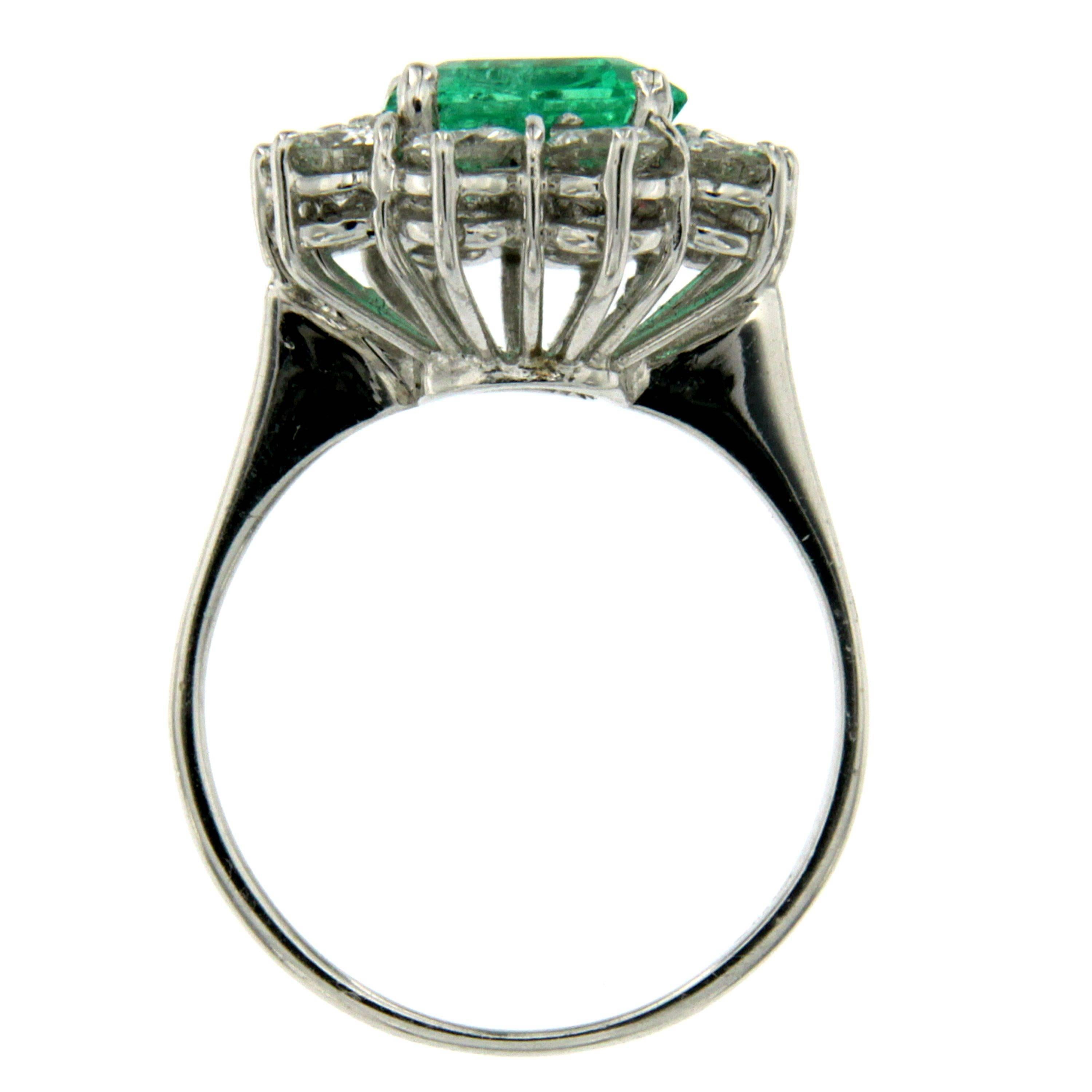 Emerald Diamond Gold Ring 2