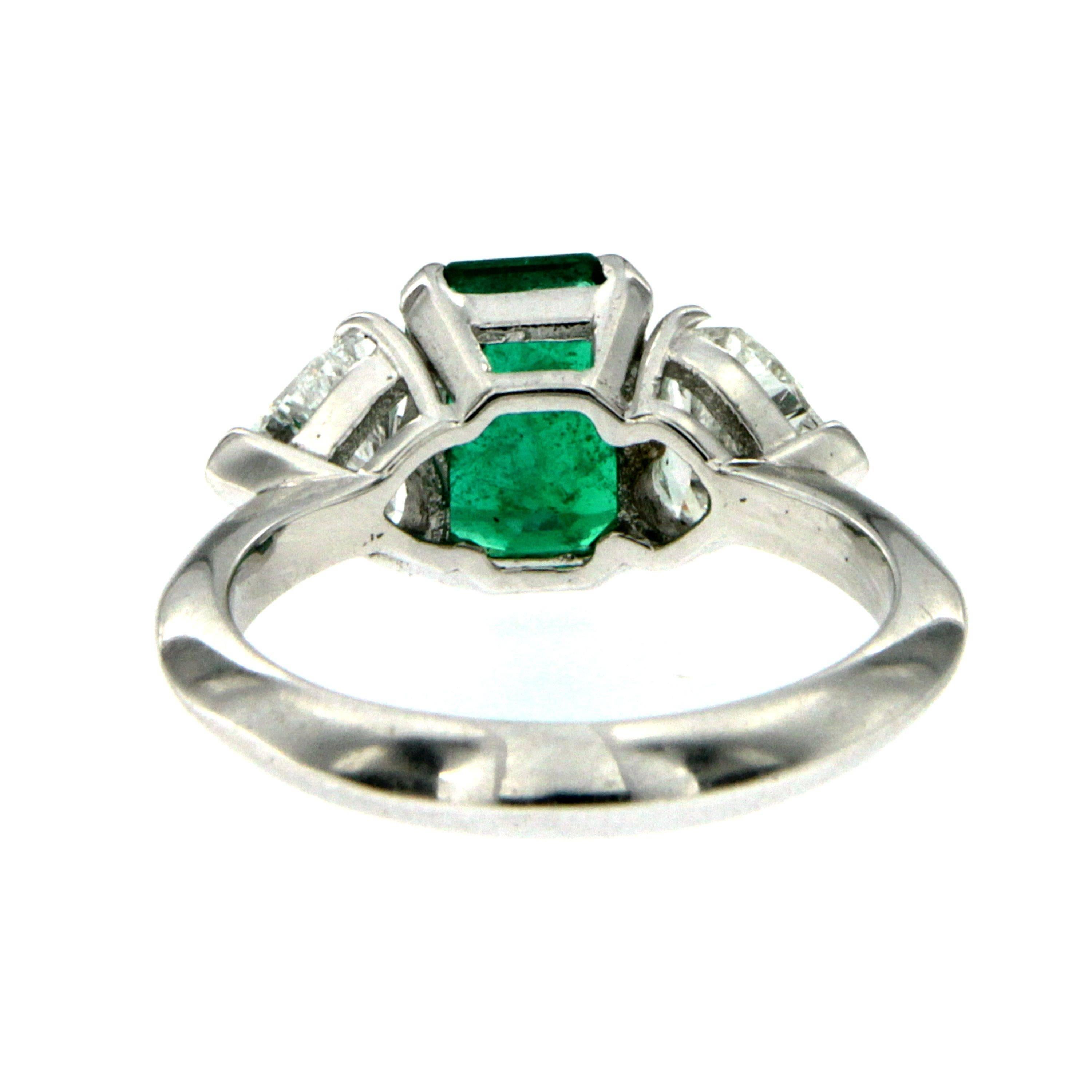  Colombian Emerald Diamond Gold Ring 1
