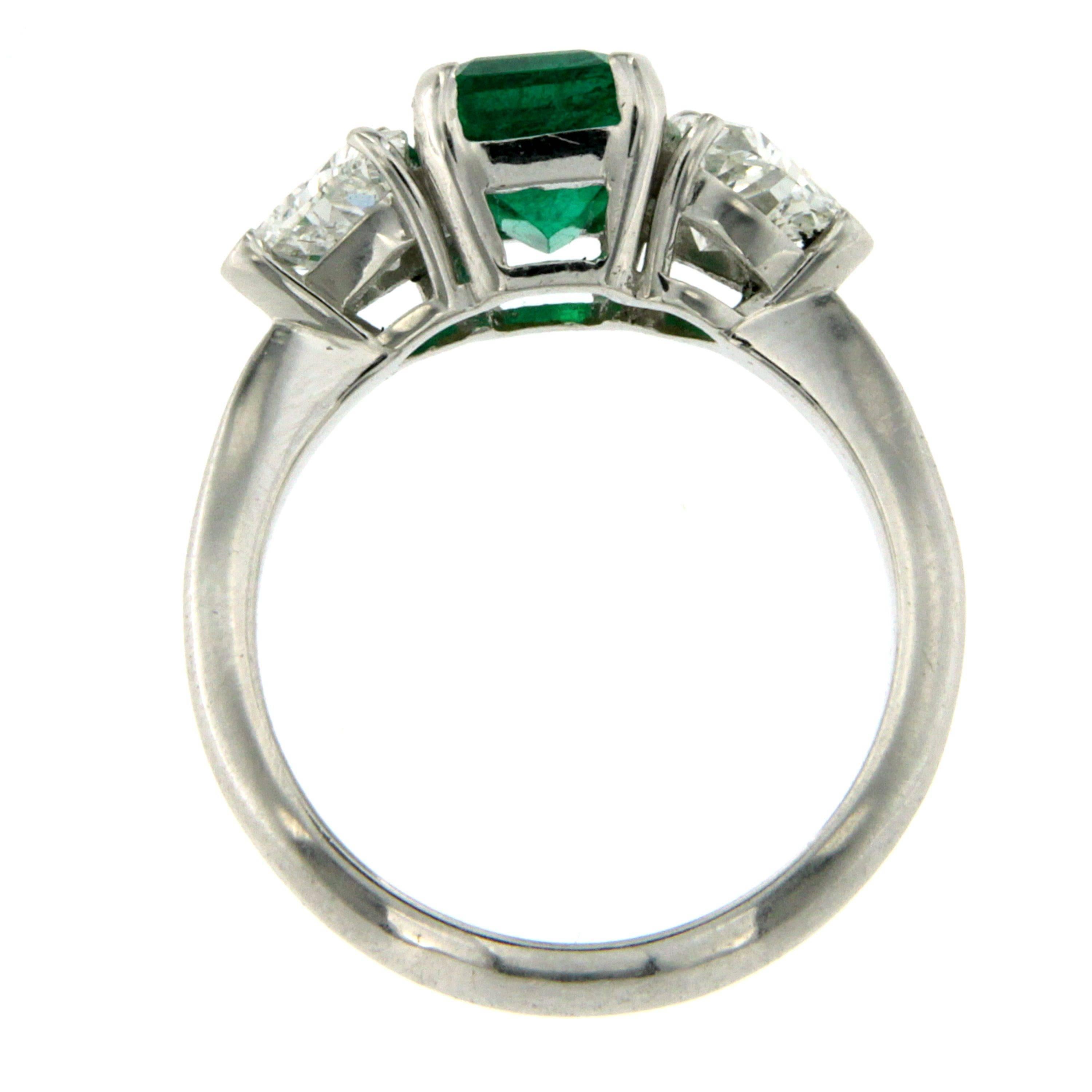  Colombian Emerald Diamond Gold Ring 2