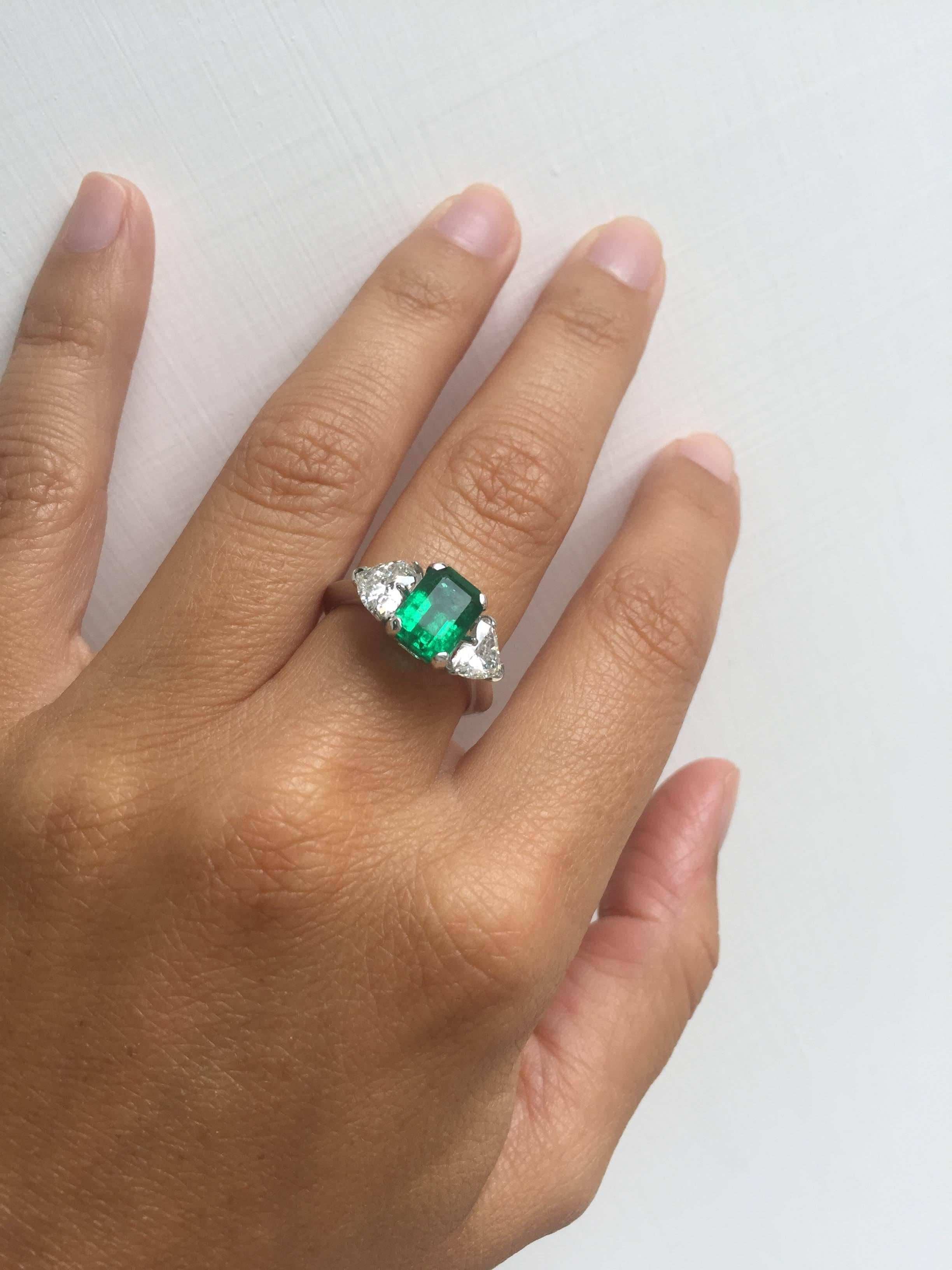  Colombian Emerald Diamond Gold Ring 3