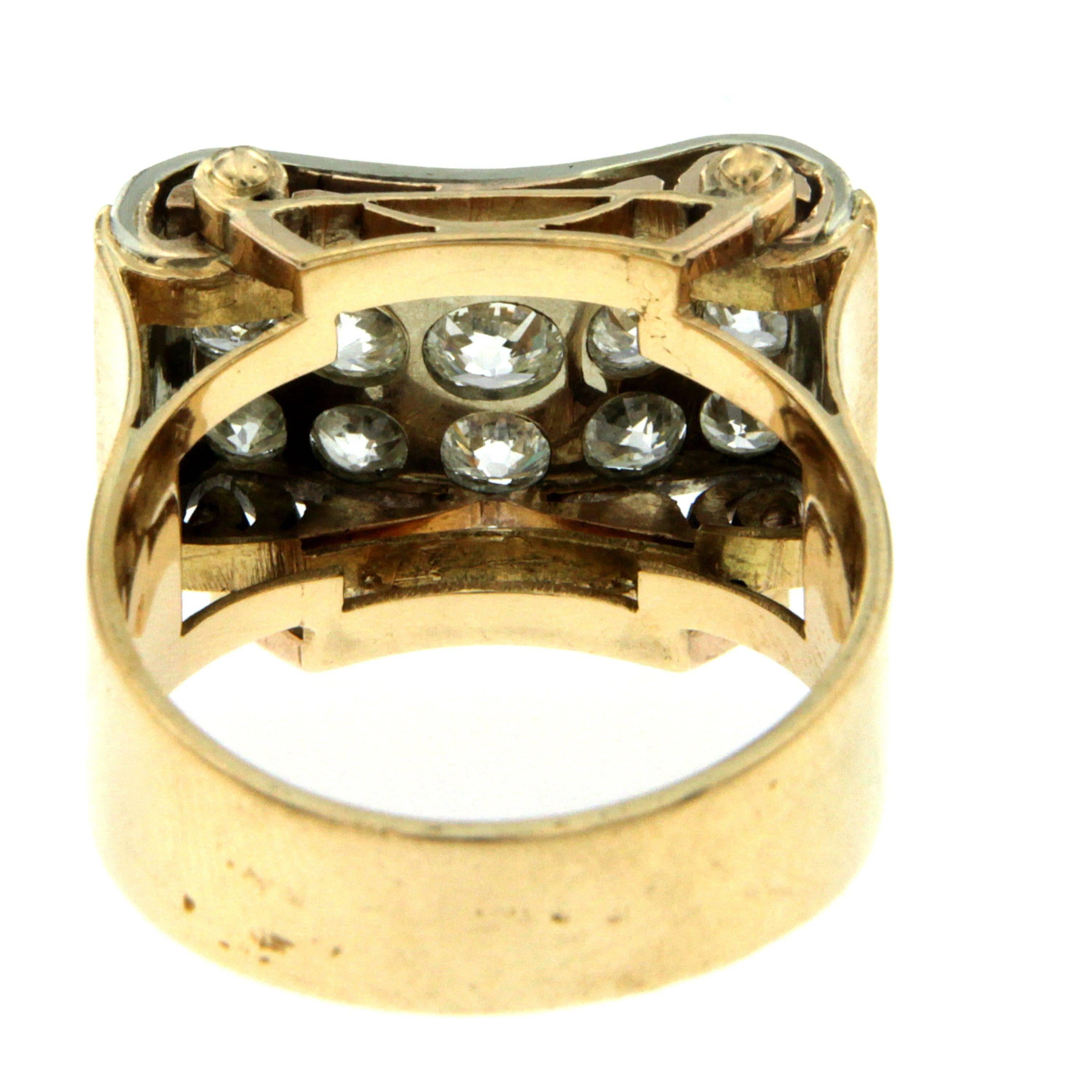 Art Deco Diamond Gold Ring 1