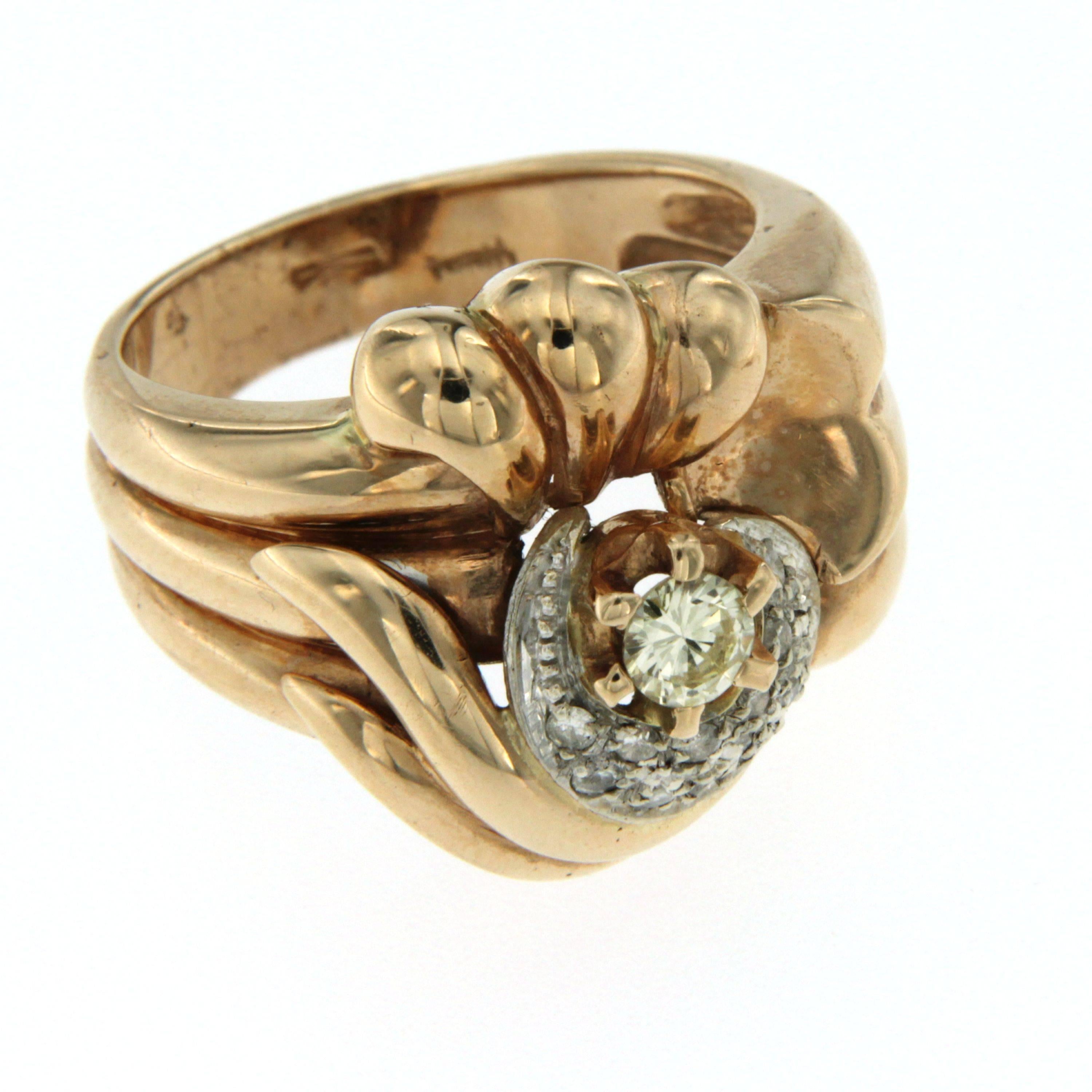 Women's Diamond Gold Band Ring