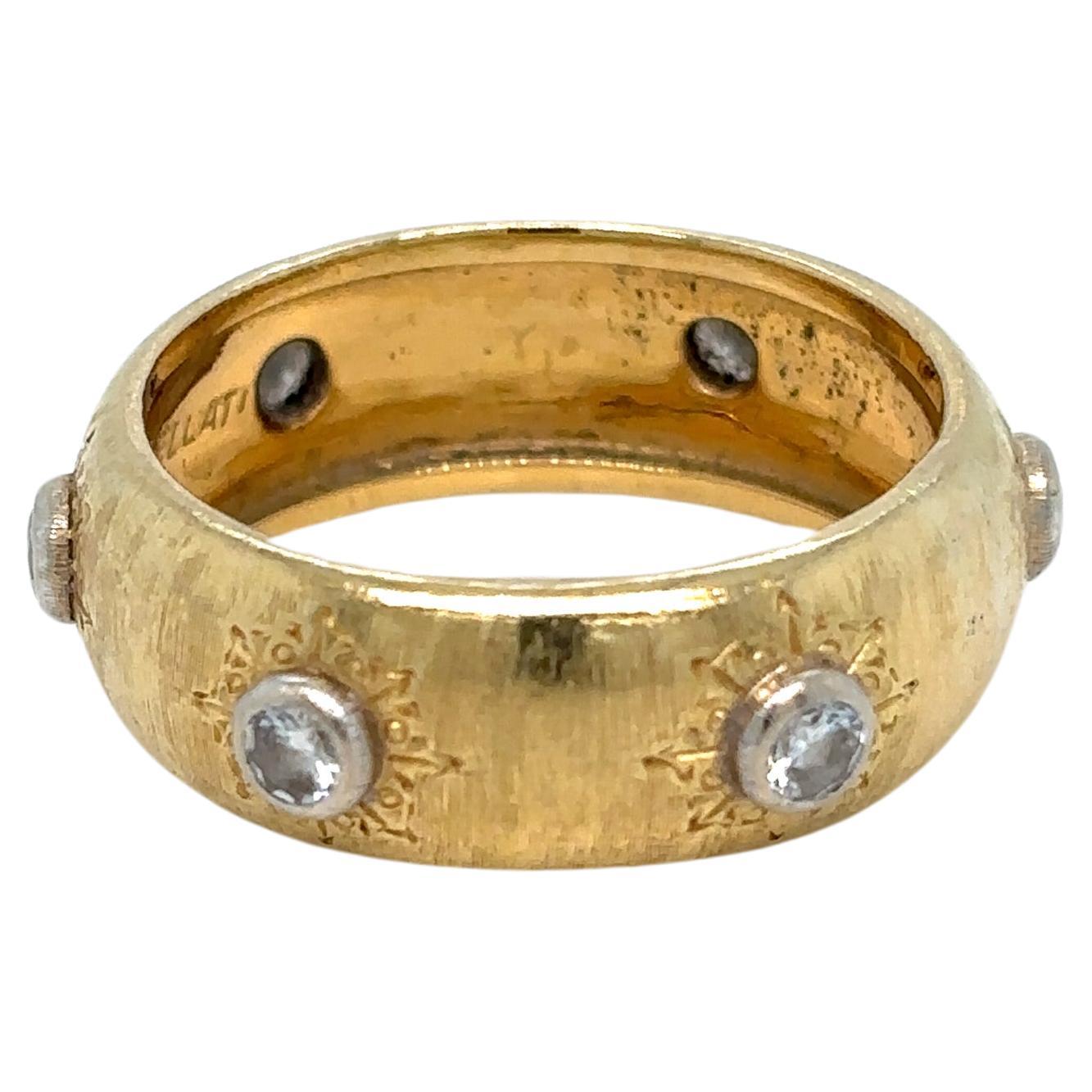 Mario Buccellati Diamond Macri Classica Ring ca 1960s For Sale