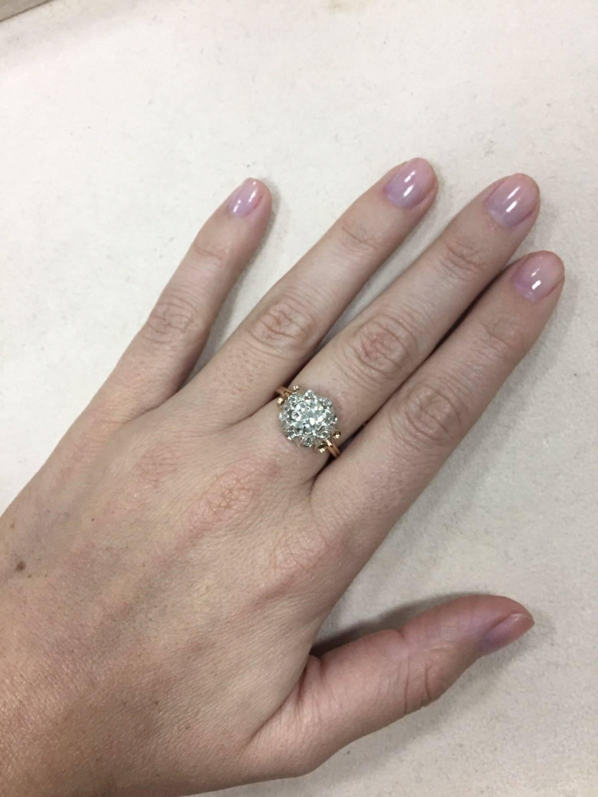 Women's 1890 Diamond Gold Engagement Ring