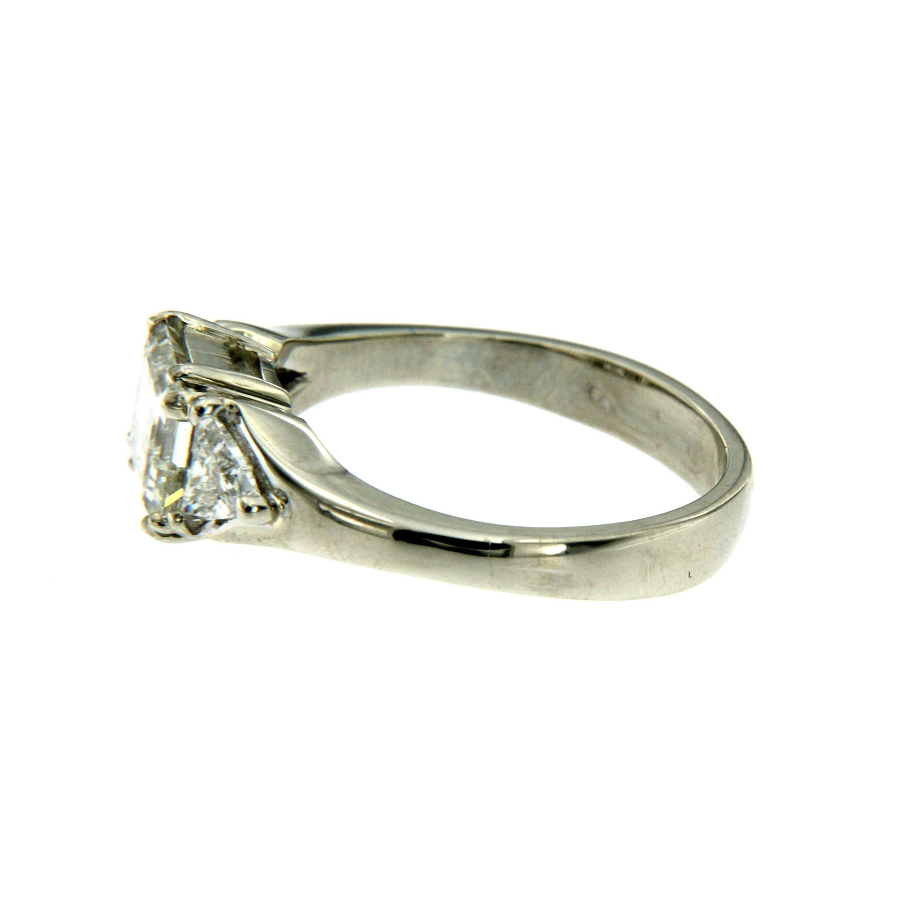 Women's Three Stone Diamond Platinum Engagement Ring
