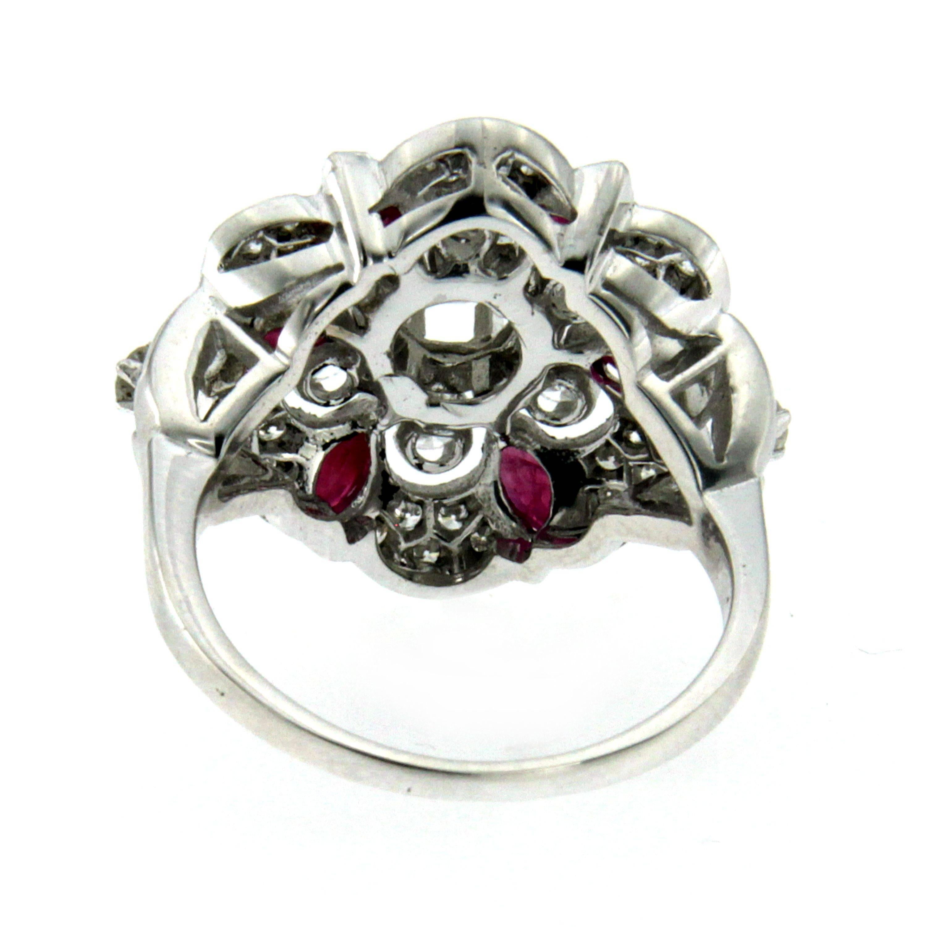 Designer Ruby Diamond Gold Detachable Ring  3