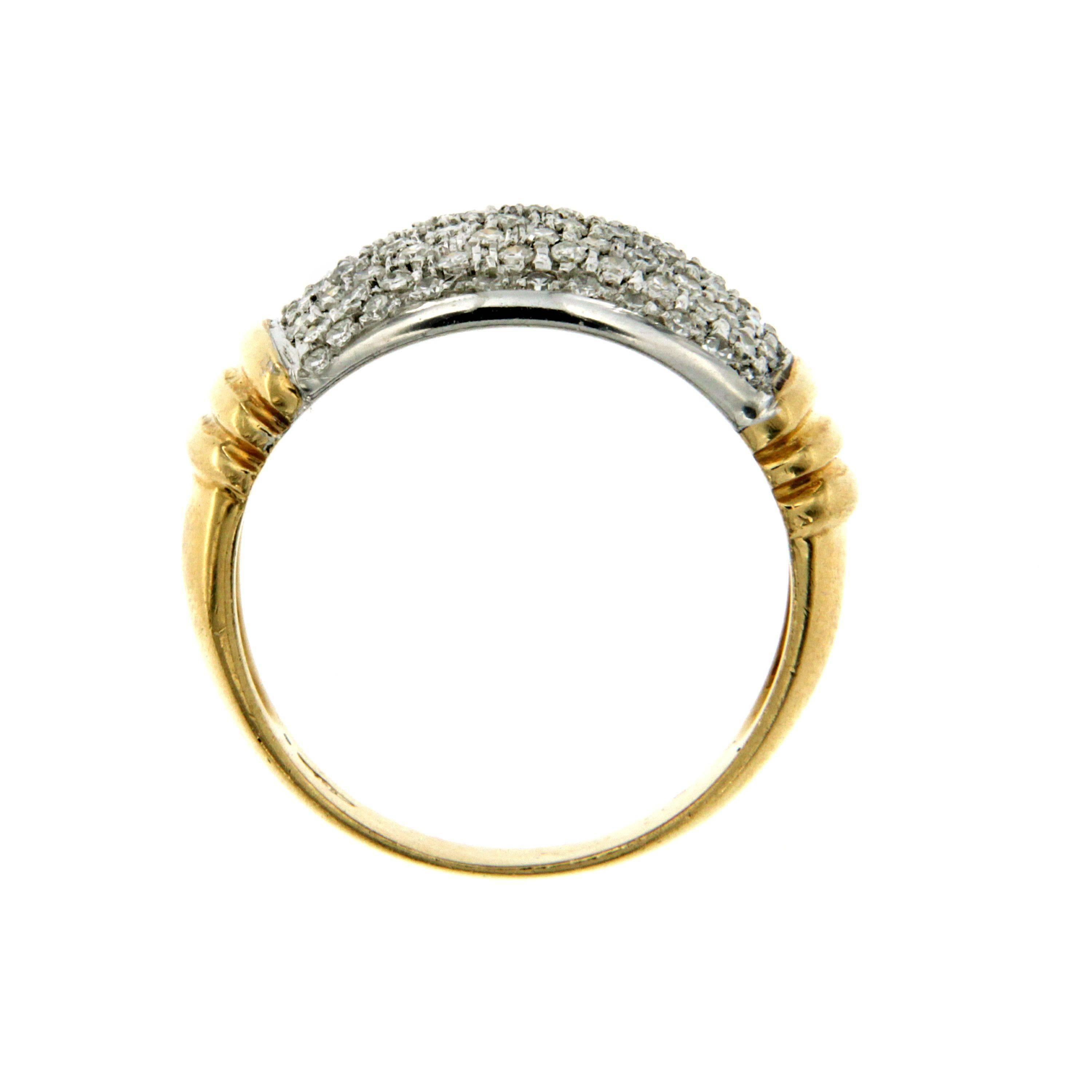 Women's Retro 1.00 Carat Pave Diamonds Gold Ring