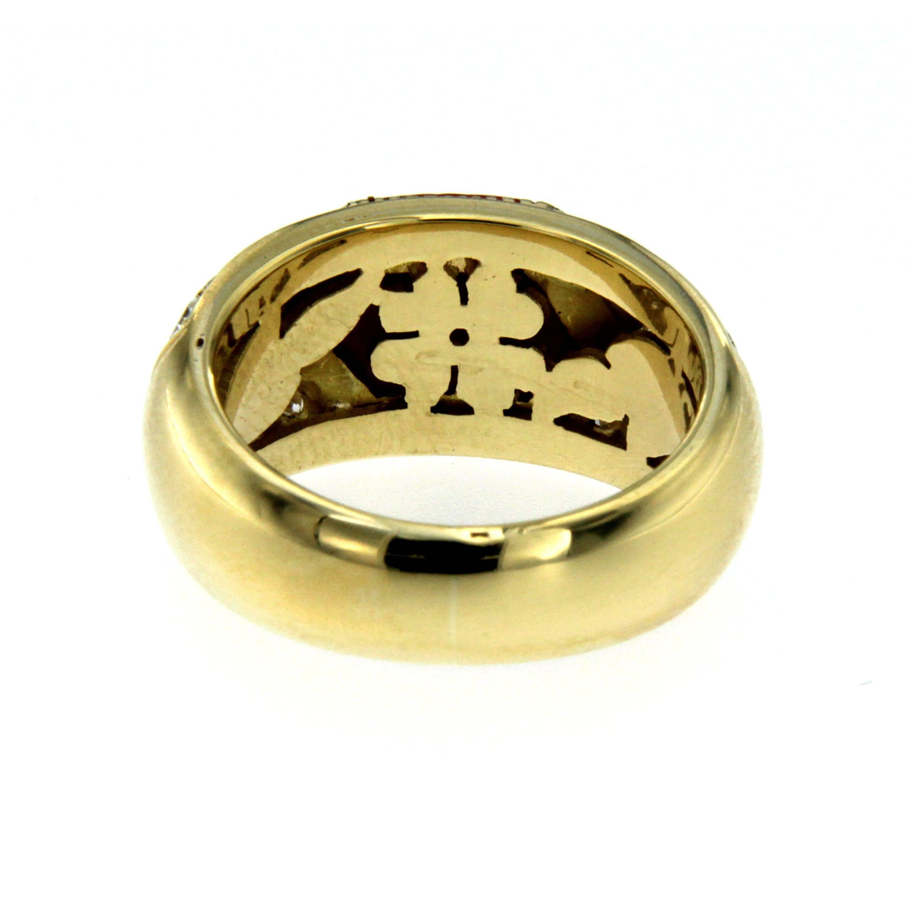 Aka Coral Diamond Gold Ring 1