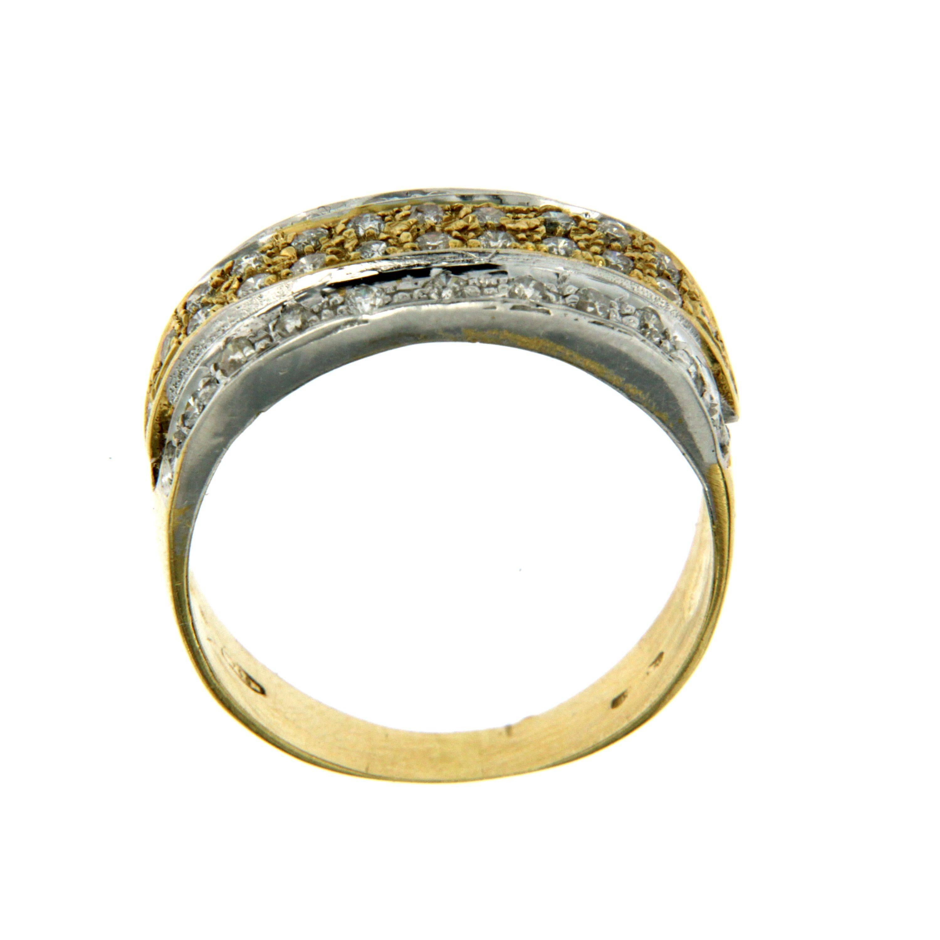 Women's or Men's Diamond Gold Band Ring
