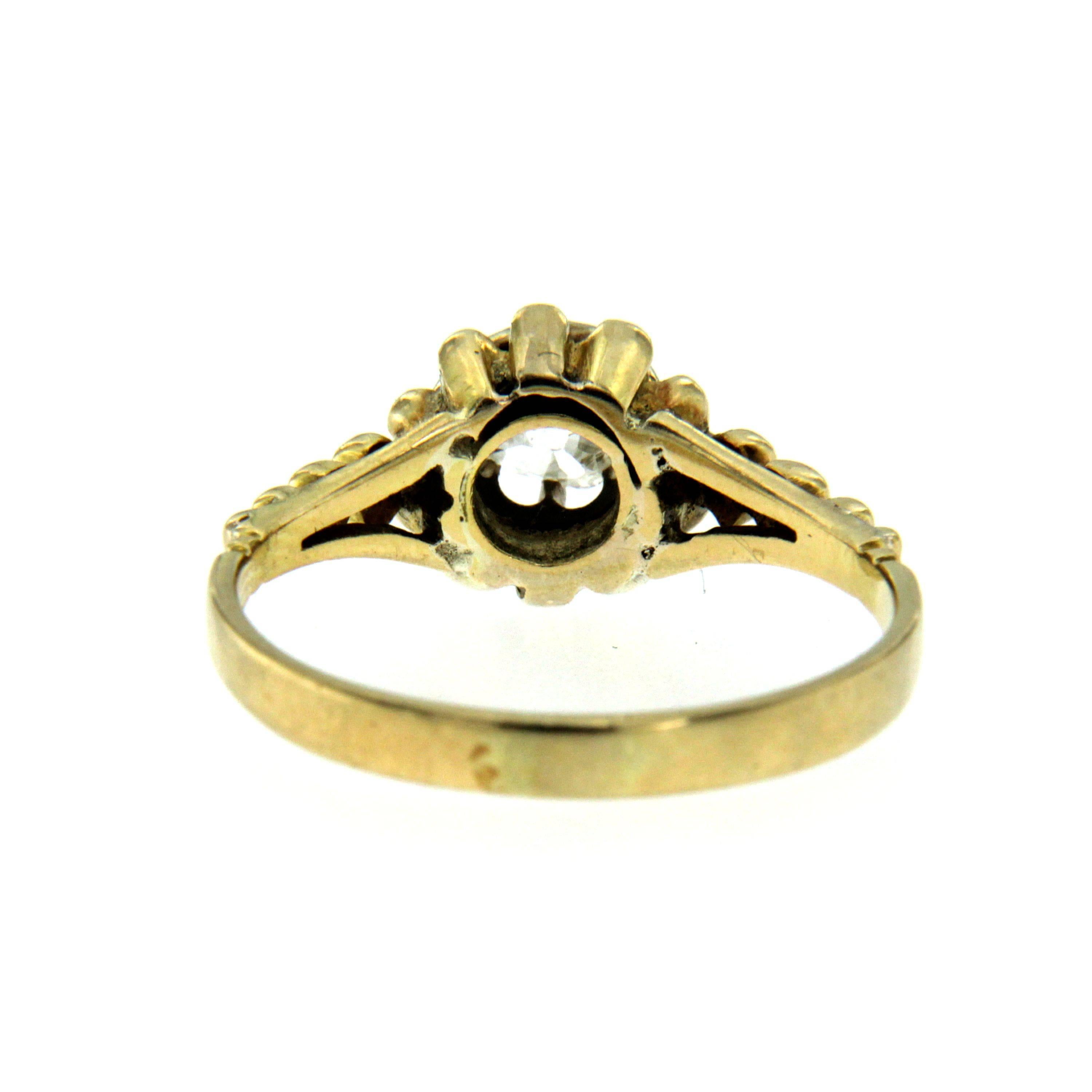 Diamond Solitaire Gold Ring 1