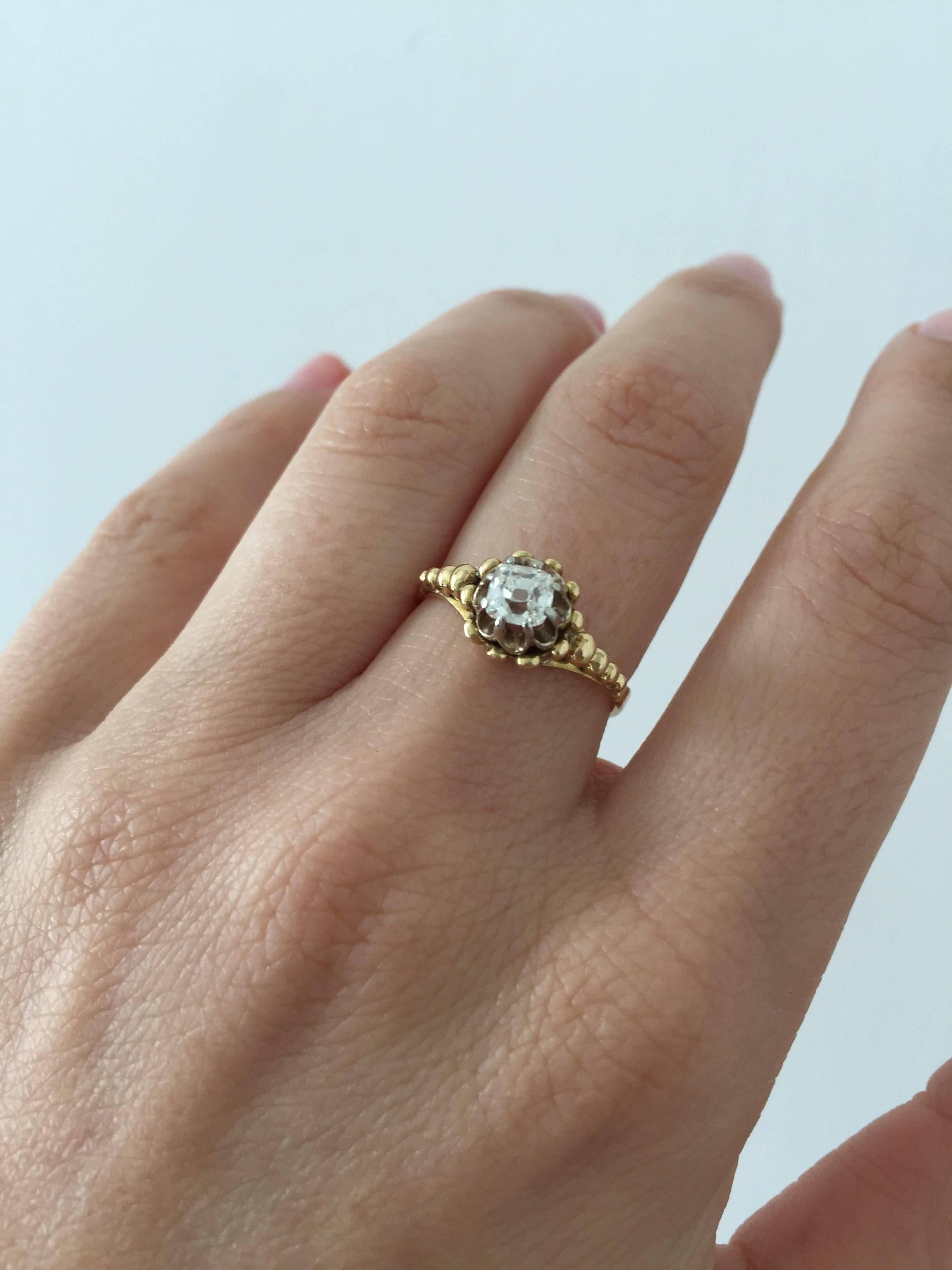 Diamond Solitaire Gold Ring 2