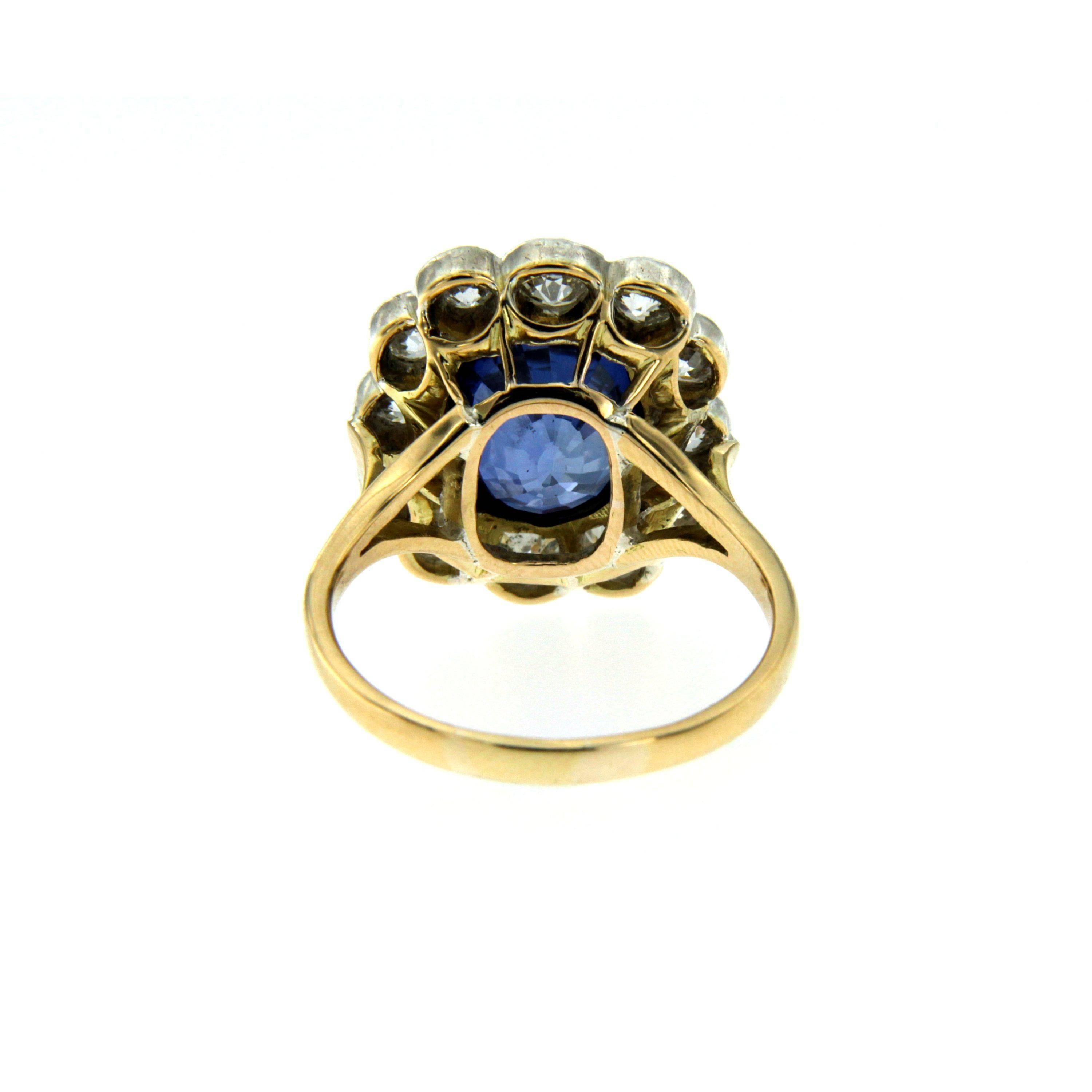 Women's Verneuil Diamond Gold Cluster Ring