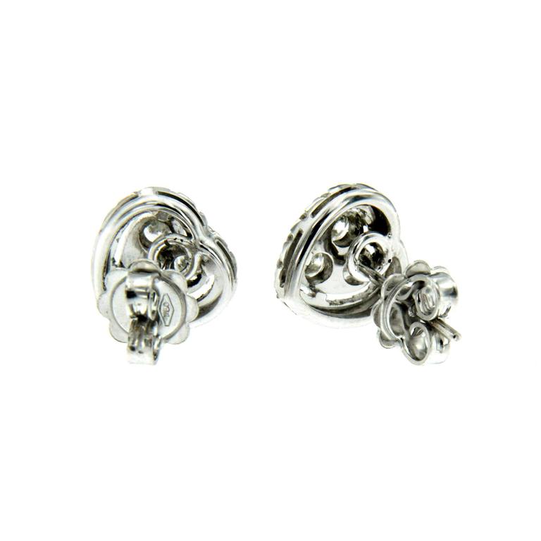 Diamond Gold Heart Earrings at 1stDibs | gold heart earrings with diamonds