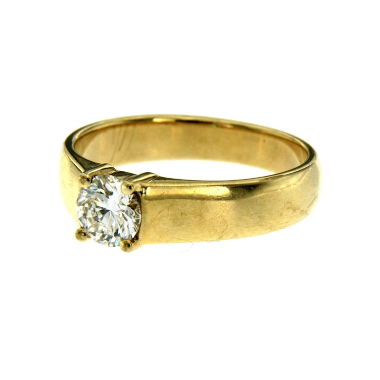 Shimansky Diamond Solitaire Gold Ring at 1stdibs