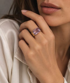 H.Stern “Sunrise” Amethyst, Sapphire and Diamond 18k Yellow Gold Ring