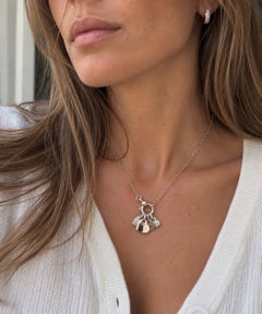 Pomellato Vintage 18K Gold Four Hearts Diamond Pavé Charm Necklace