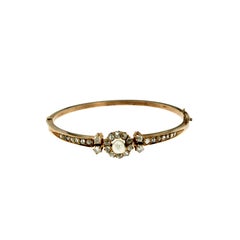 Gold Bracelet Brooch and Earrings Suite