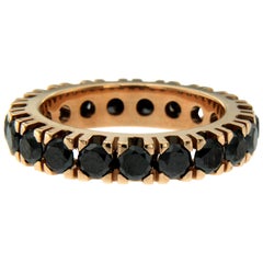 Black Diamond Gold Eternity Ring