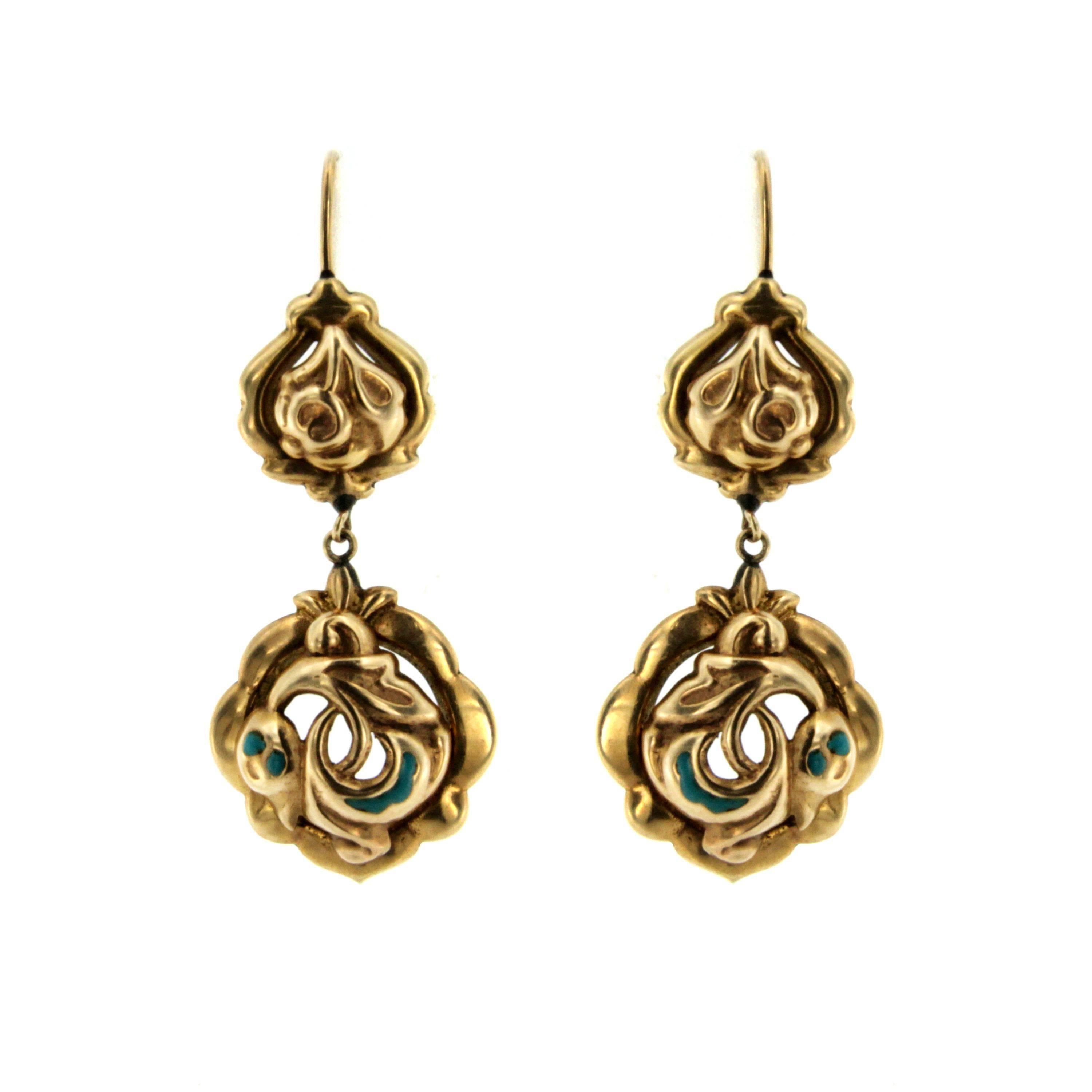 1800 Bourbon Gold Drop Earrings at 1stDibs | 1800 earrings