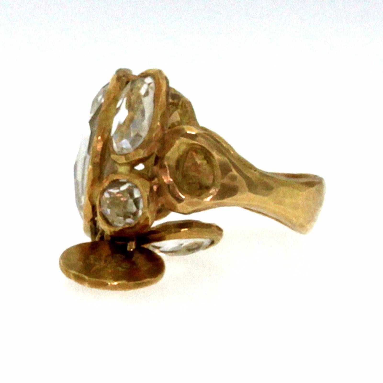 Gucci High Jewelry Quartz Gold Ring In New Condition In Napoli, Italy