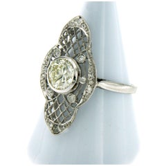 Art Deco Diamond Platinum Engagement Ring