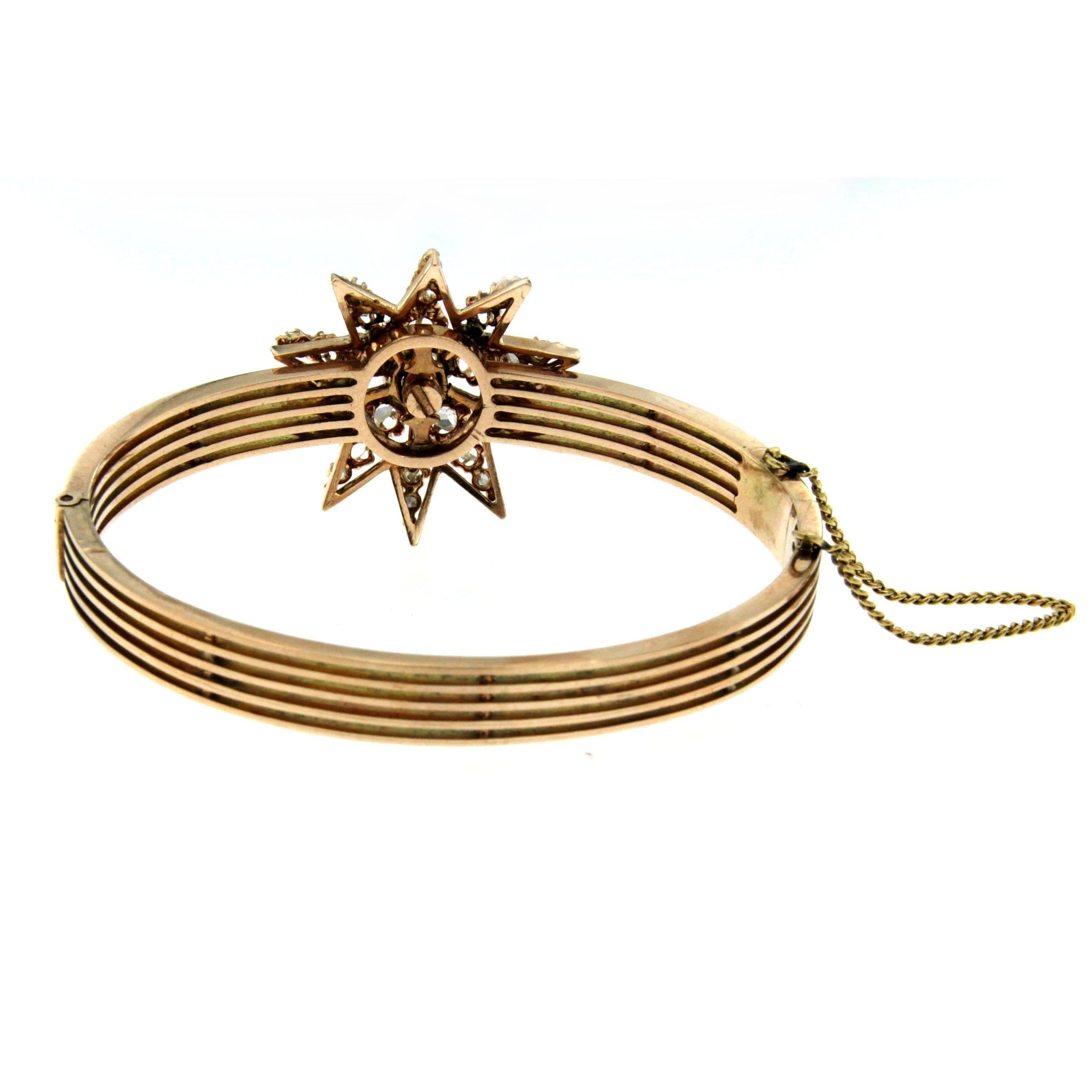 Victorian Diamond Gold Bracelet In Excellent Condition In Napoli, Italy
