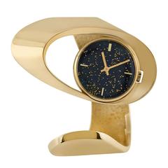 Gubelin Lady's Yellow Gold Free-Form Sculptural Bangle Bracelet Wristwatch