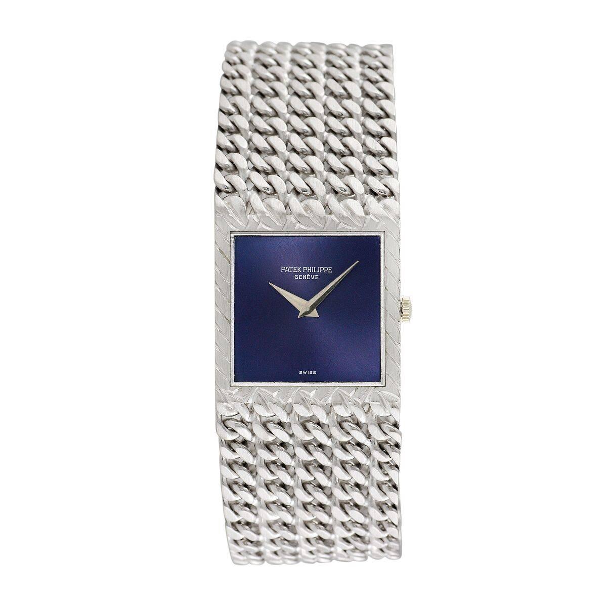 Patek Philippe Jean-Pierre Meyrin White Gold Chain-Link Wristwatch