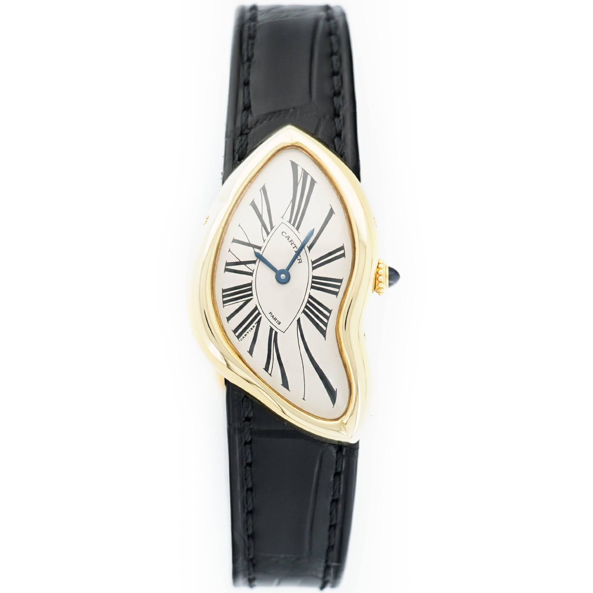 Lady''s Cartier Yellow Gold Crash Asymmetric Strap Watch at 1stDibs