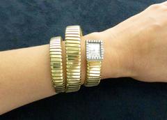 Bulgari Vacheron Constantin Yellow Gold Diamond Tubogas Serpenti Wristwatch