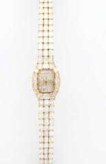 Emerald-Cut Diamond Gold Bracelet Wristwatch by Majesty