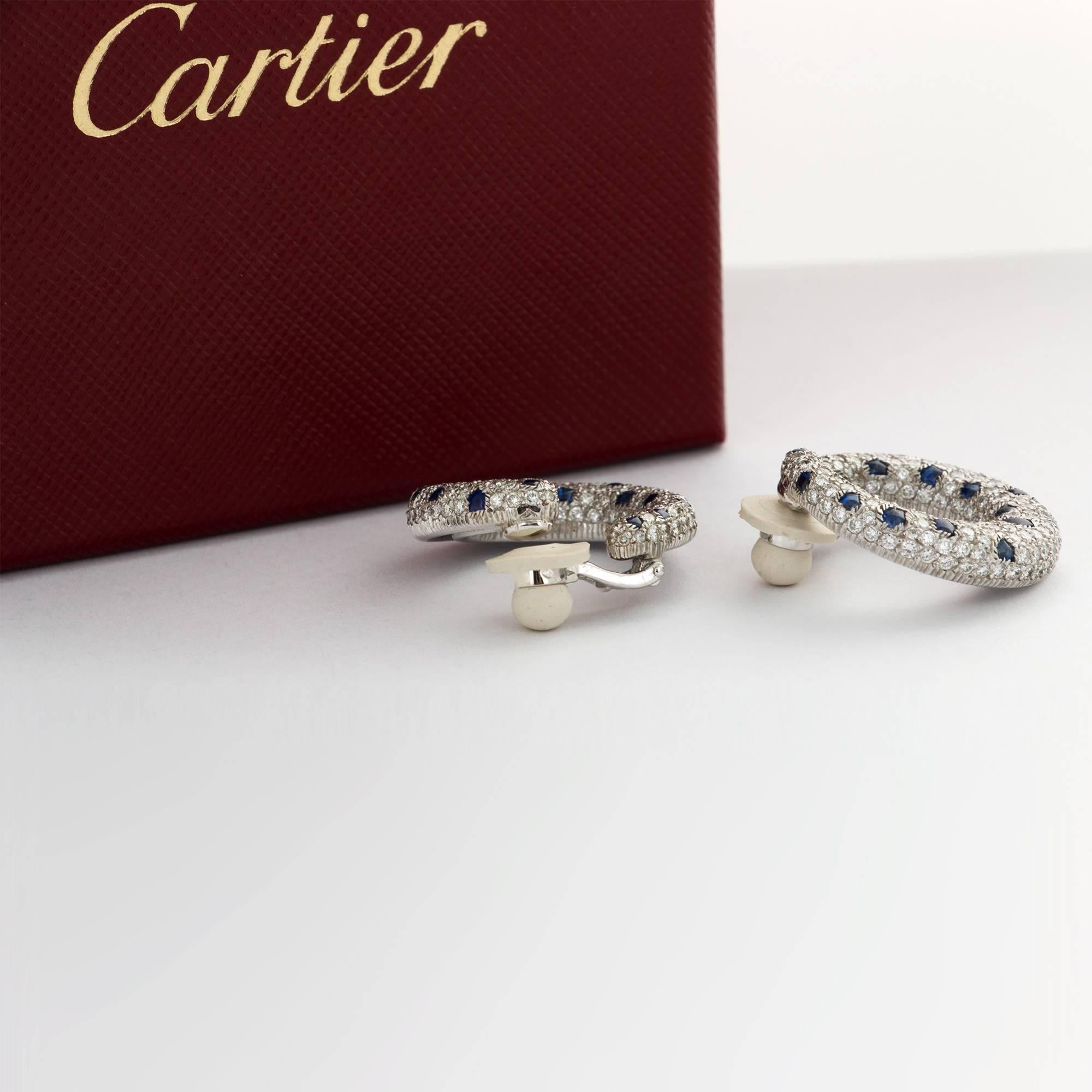 cartier snake earrings