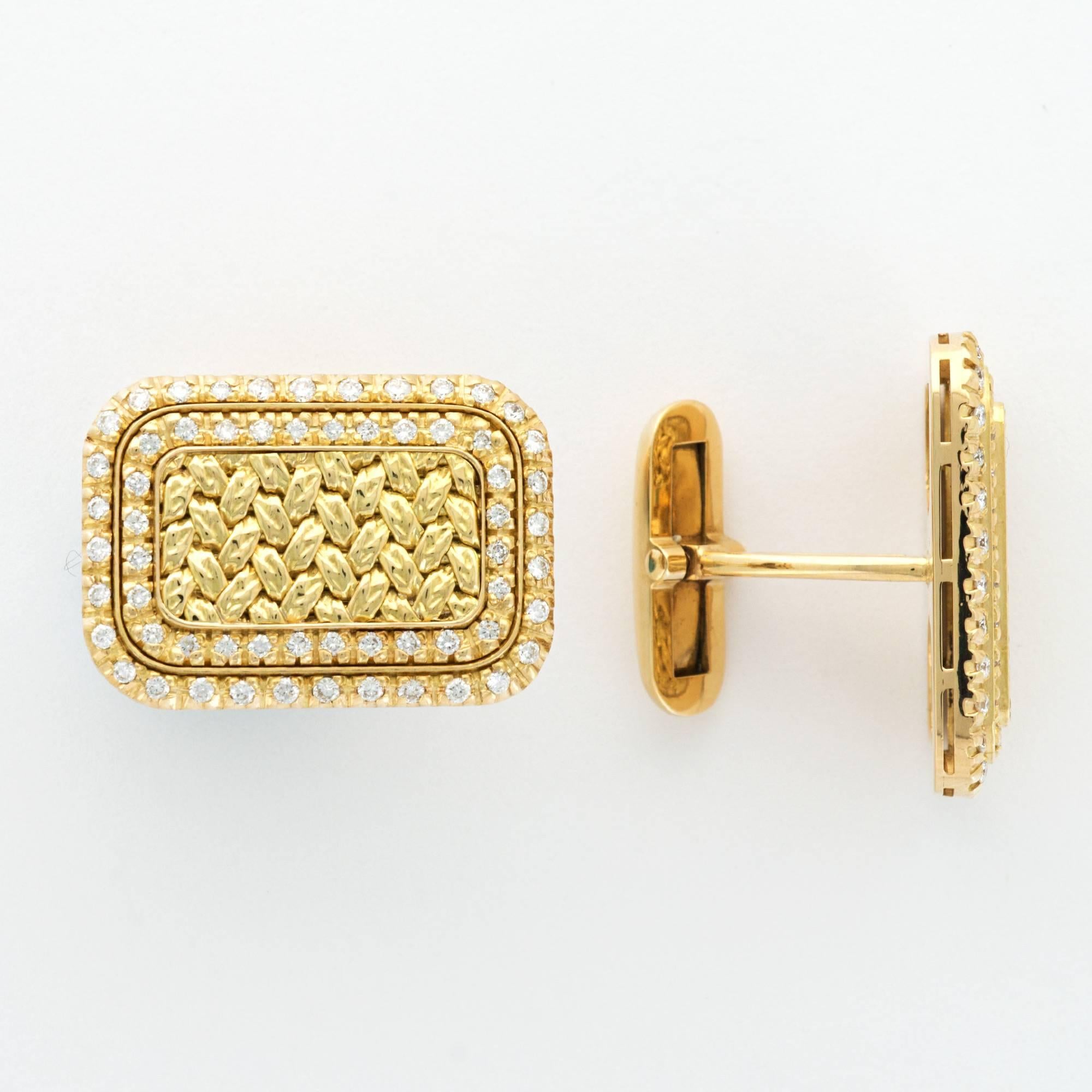 Women's or Men's Piaget ladies Yellow Gold Diamond Pearl Wristwatch and Cufflink Set