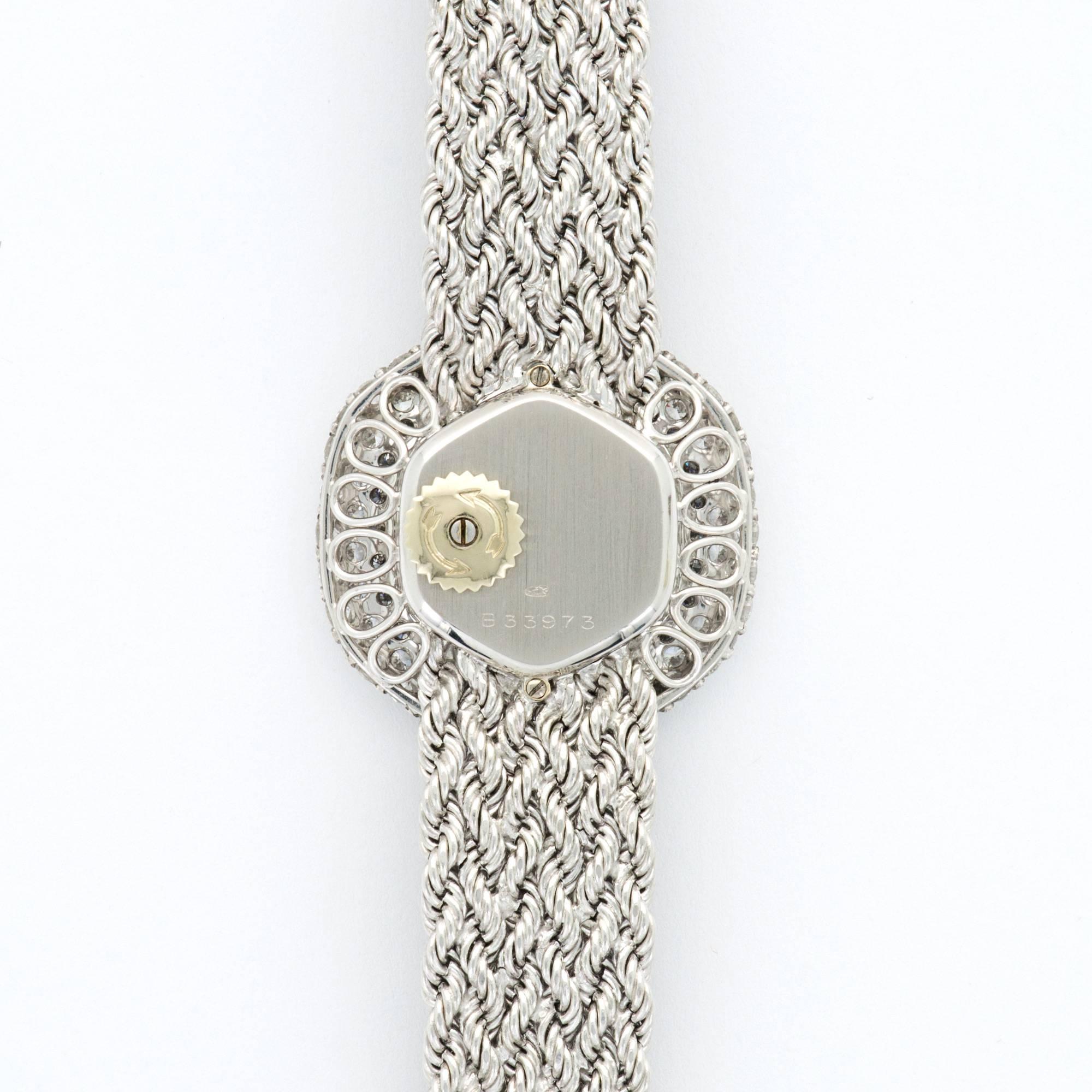 Lady's Audemars Piguet White Gold Diamond Watch, circa 1970s In Excellent Condition In Beverly Hills, CA