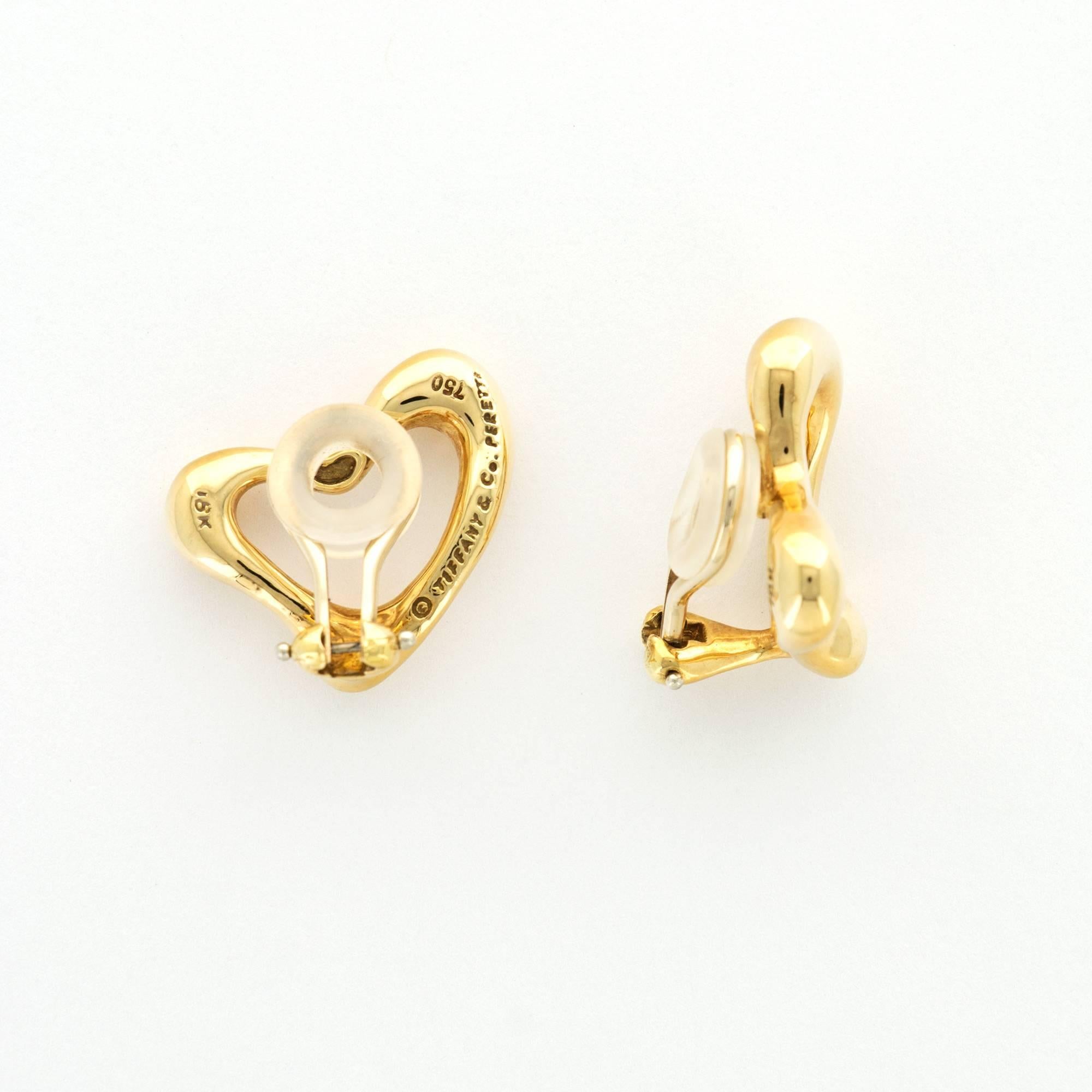 tiffany and co gold heart earrings
