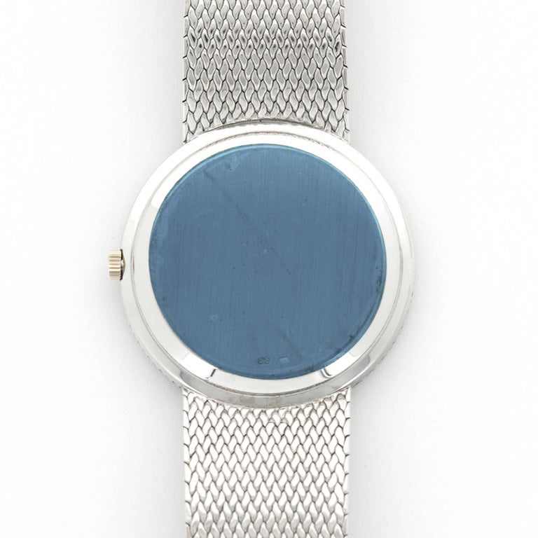 Modern Patek Philippe White Gold Diamond Wristwatch Ref 3588, Circa 1970s For Sale