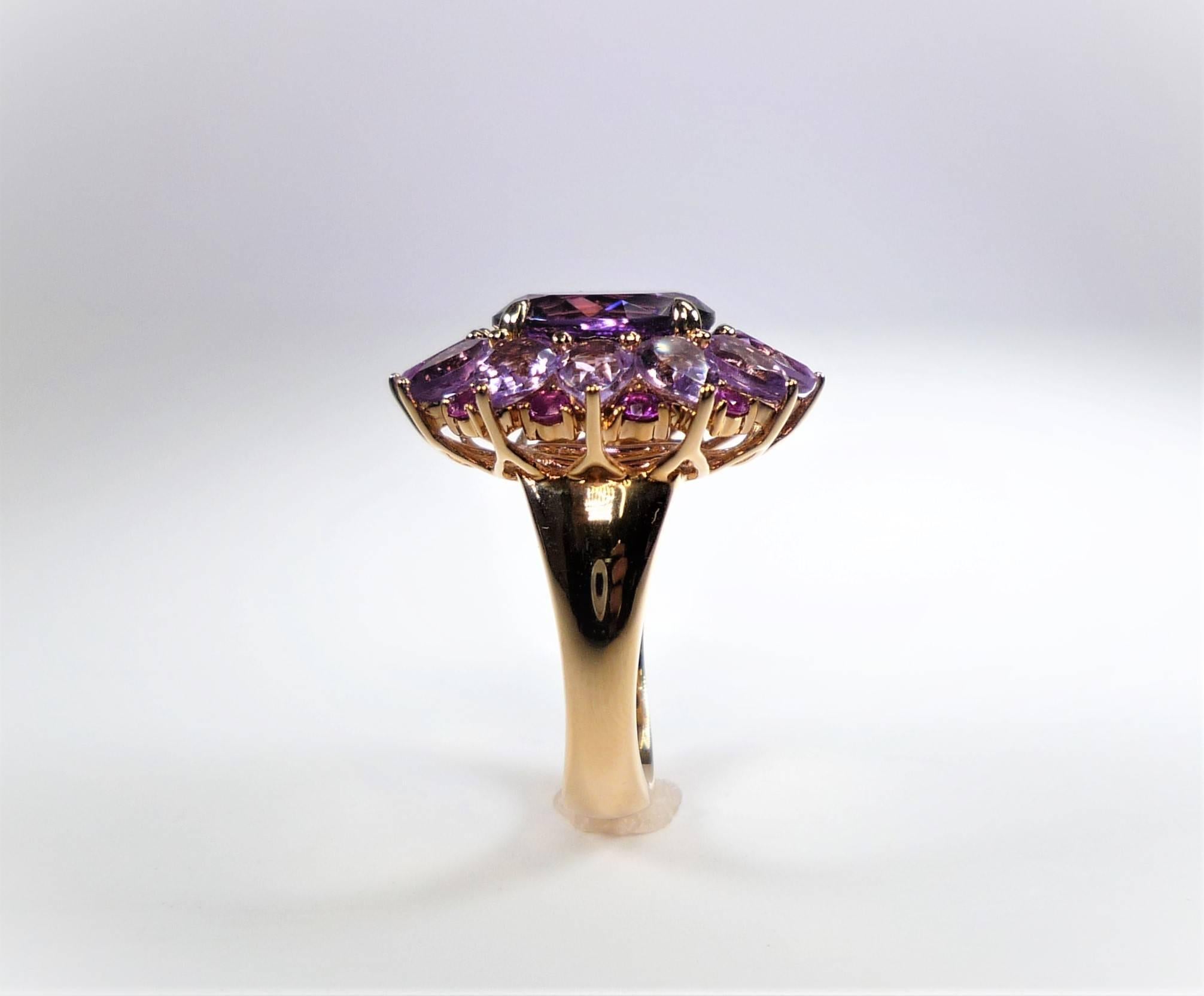 Women's Amethyst and Sapphire Cocktail Ring