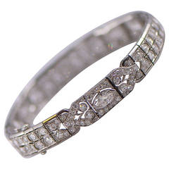 Art Deco Diamond Platinum Bracelet 11