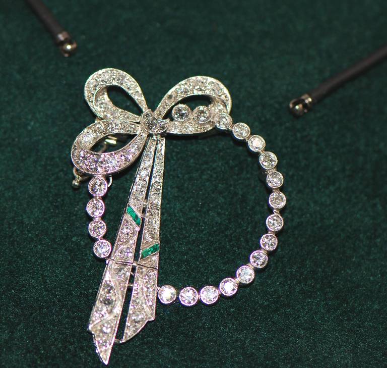 Women's Art Deco Diamond Platinum Pendant