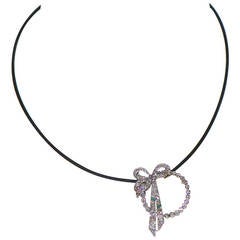 Art Deco Diamond Platinum Pendant 3