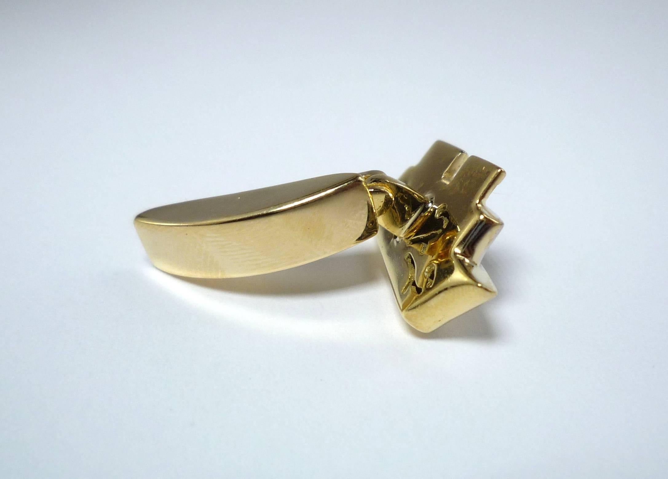 Diamond Gold Cruise Ship Cufflinks  1