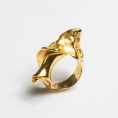 1970 Paul Oudet Gilt Bronze Ring