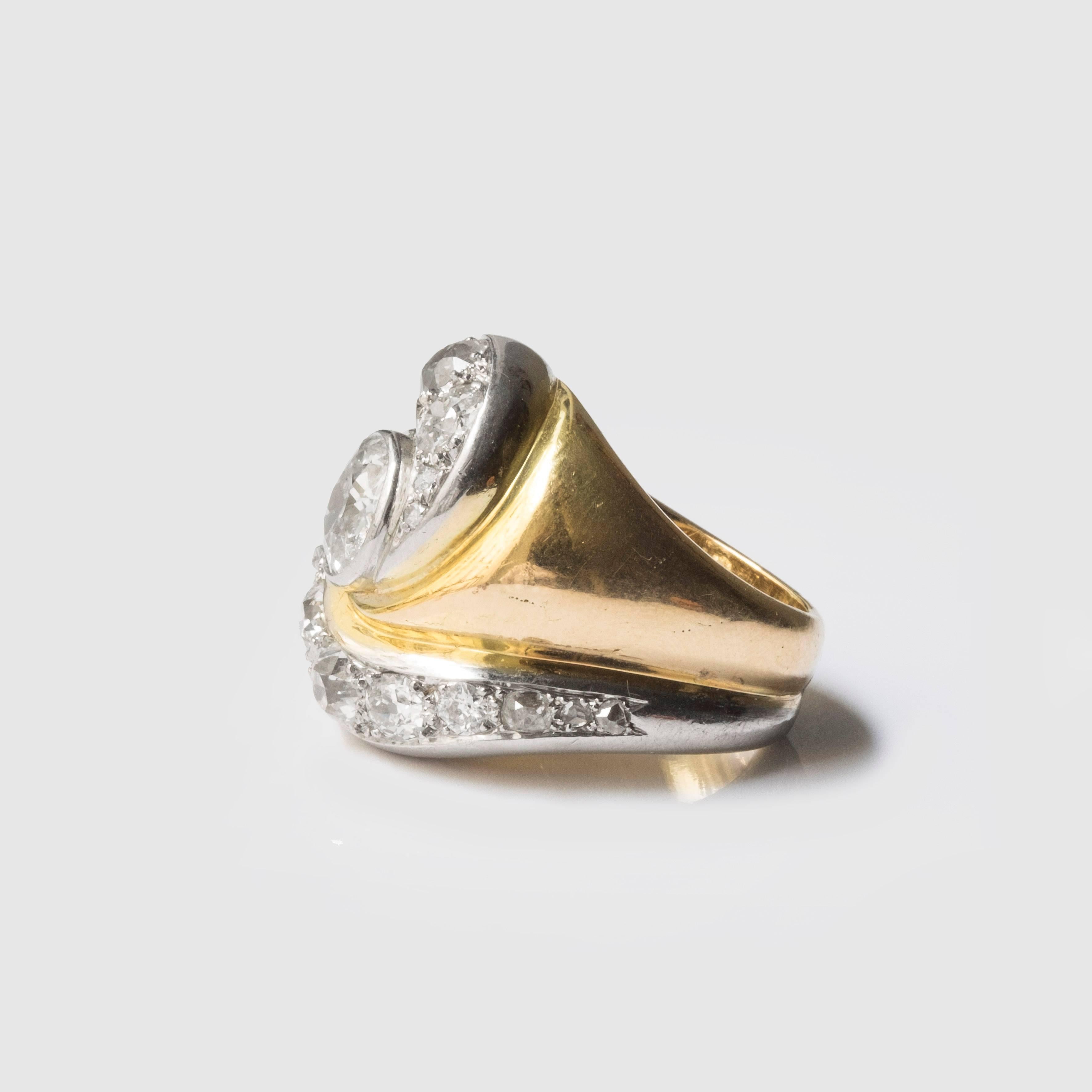 1945 Suzanne Belperron Diamant Gold Platin  