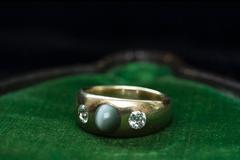 Victorian Three Stone Gypsy Ring