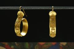 Victorian Pinchbeck Hoop Earrings