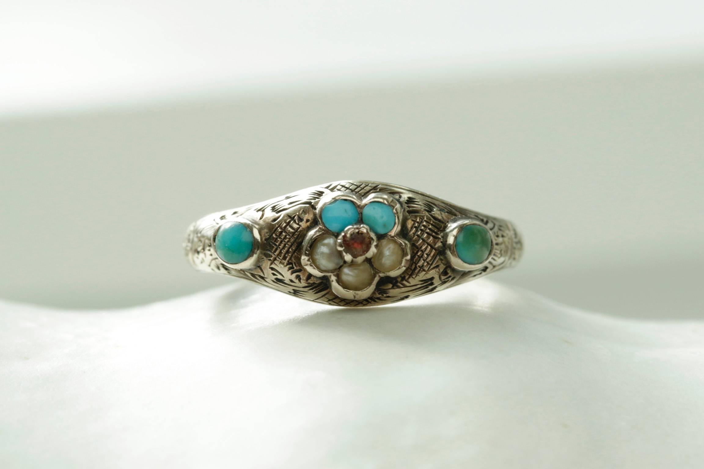 forget me not flower ring