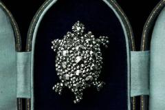 Antique Victorian Cut Steel Turtle Brooch