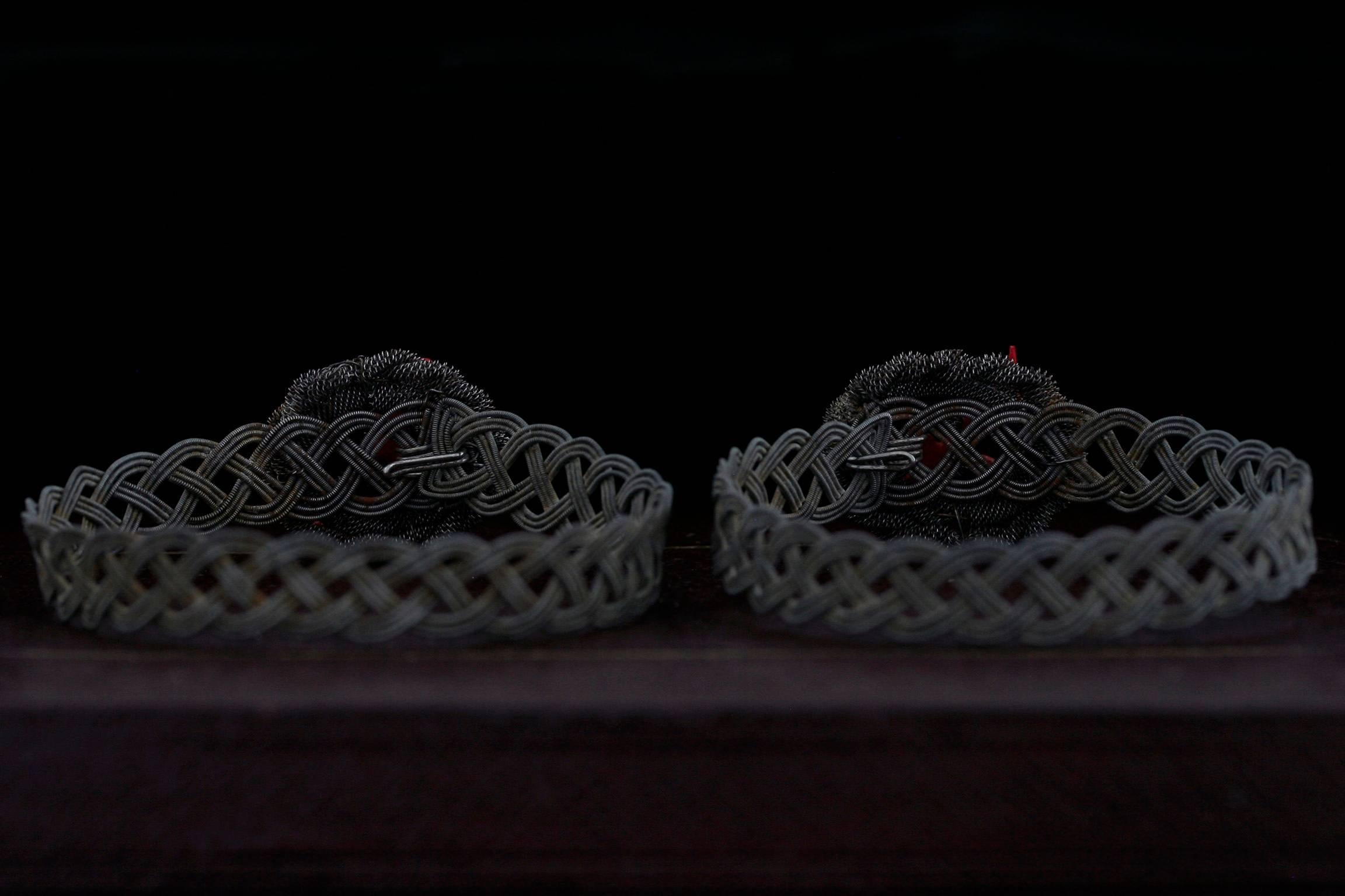 Georgian Pair of Silesian Iron Bracelets For Sale